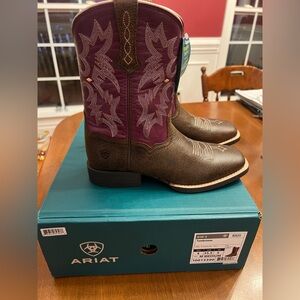 NEW Ariat Kid's Vintage Bomber Plum Boots girls 4 new in box